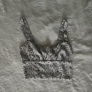 Black and white leopard print top